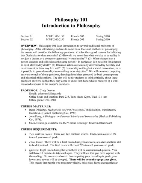 PHIL 100: Introduction to Philosophy Section 51: TH 6:30 9:30 pdf Kindle Editon